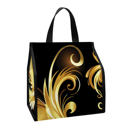 Golden Rooster Print Insulated Lunch Tote