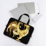 Golden Rooster Print Laptop Sleeve With Handle
