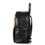 Golden Rooster Print Leather Backpack