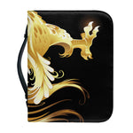 Golden Rooster Print Leather Bible Cover