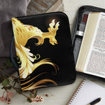 Golden Rooster Print Leather Bible Cover