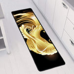 Golden Rooster Print Long Kitchen Mat