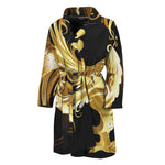 Golden Rooster Print Men's Bathrobe
