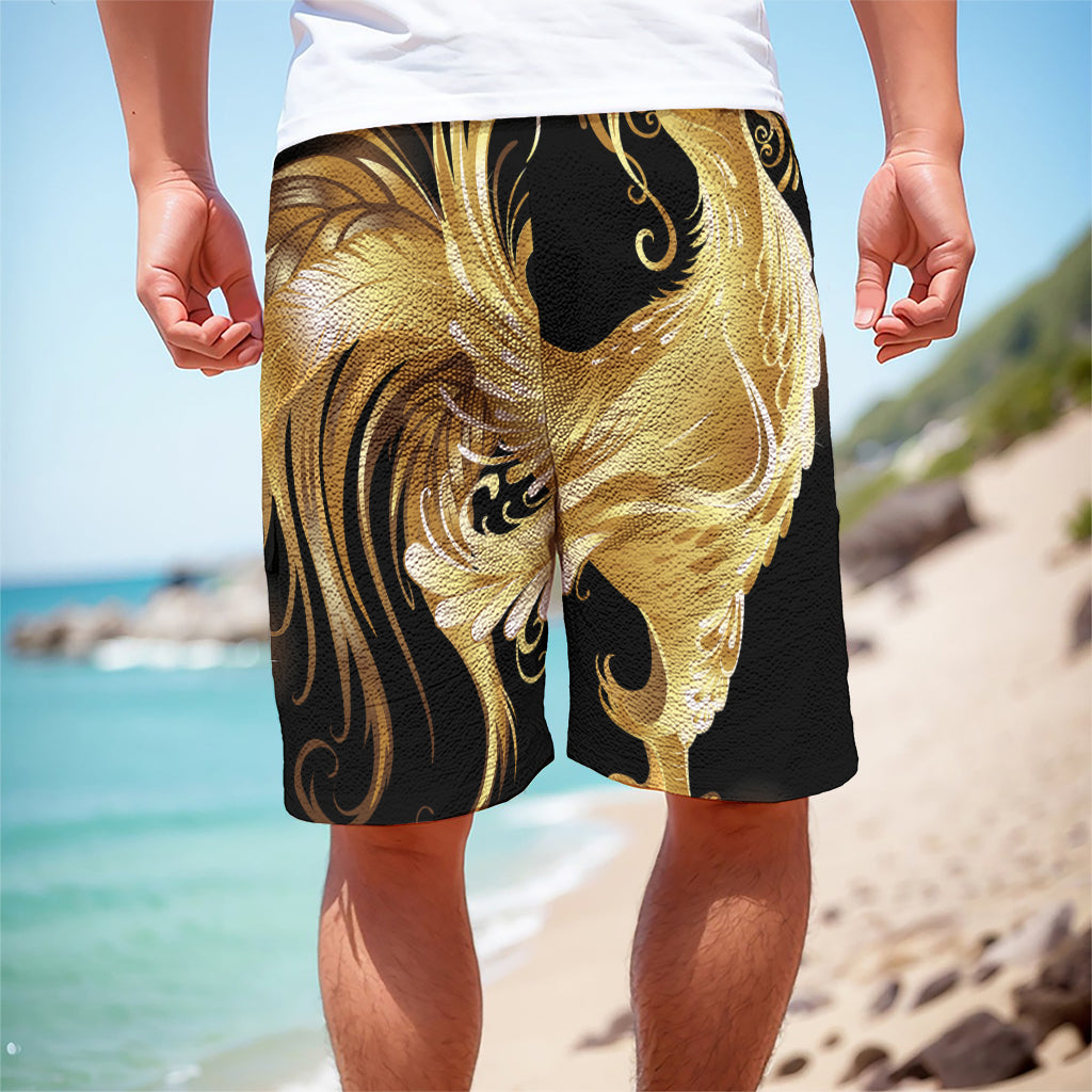 Golden Rooster Print Men's Cargo Shorts