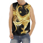 Golden Rooster Print Men's Fitness Tank Top