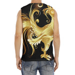 Golden Rooster Print Men's Fitness Tank Top