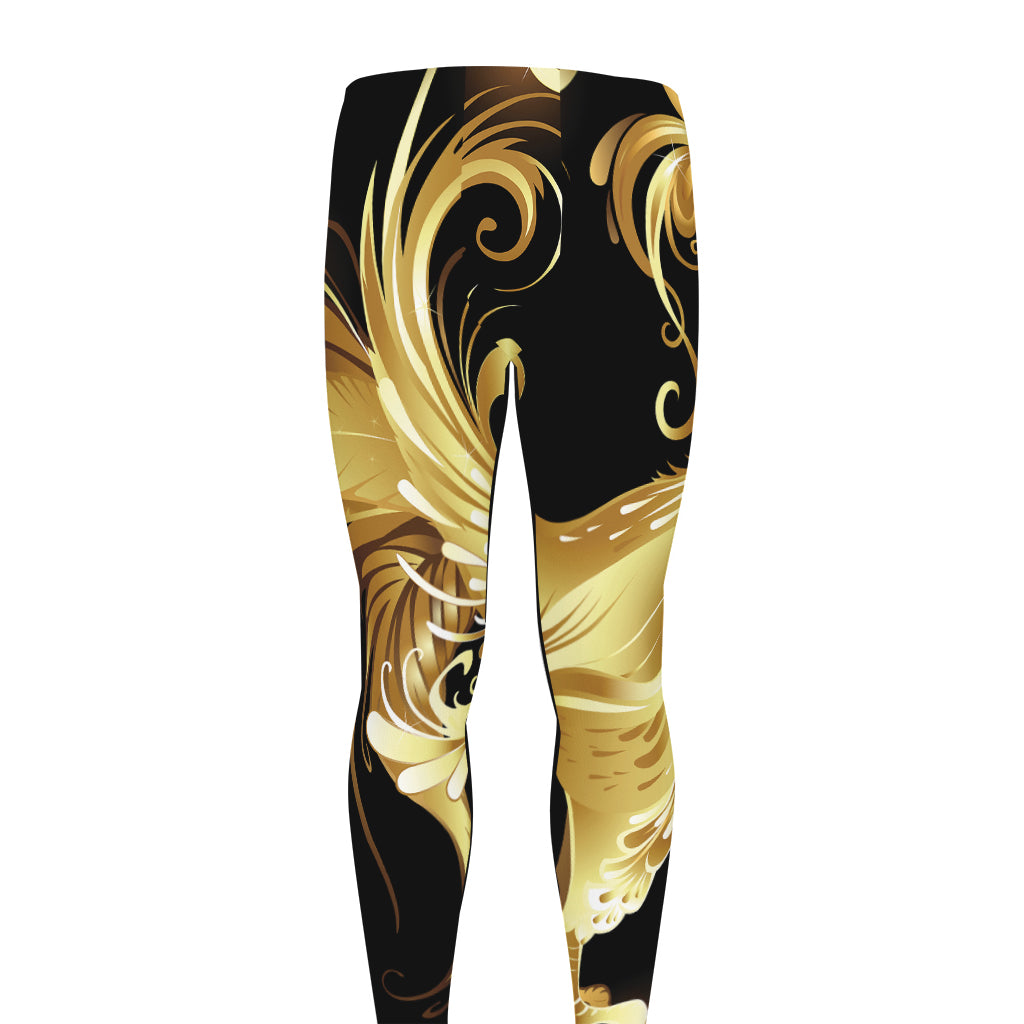 Golden Rooster Print Men's leggings
