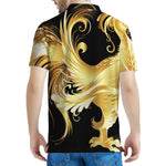 Golden Rooster Print Men's Polo Shirt