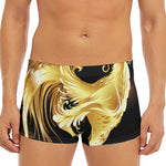 Golden Rooster Print Men's Short Boxer Briefs