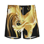 Golden Rooster Print Men's Sports Shorts