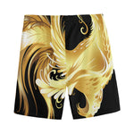 Golden Rooster Print Men's Sports Shorts