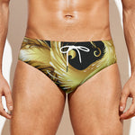 Golden Rooster Print Men's Swim Briefs