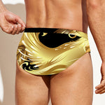 Golden Rooster Print Men's Swim Briefs