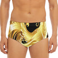 Golden Rooster Print Men's Triangle Swim Briefs