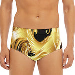 Golden Rooster Print Men's Triangle Swim Briefs