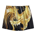 Golden Rooster Print Mesh Shorts