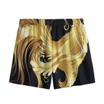 Golden Rooster Print Mesh Shorts