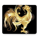 Golden Rooster Print Mouse Pad