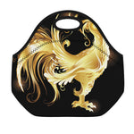 Golden Rooster Print Neoprene Lunch Bag