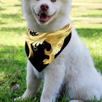 Golden Rooster Print Over The Collar Dog Bandana