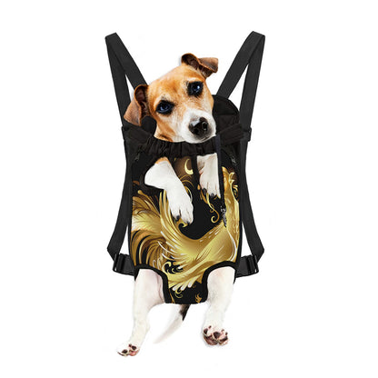 Golden Rooster Print Pet Carrier Backpack