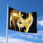 Golden Rooster Print Polyester Flag