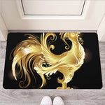 Golden Rooster Print Rubber Doormat