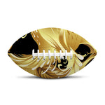 Golden Rooster Print Rugby Ball