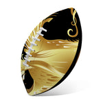 Golden Rooster Print Rugby Ball