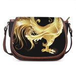 Golden Rooster Print Saddle Bag