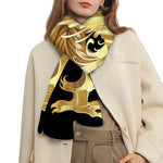 Golden Rooster Print Scarf