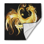 Golden Rooster Print Silk Bandana