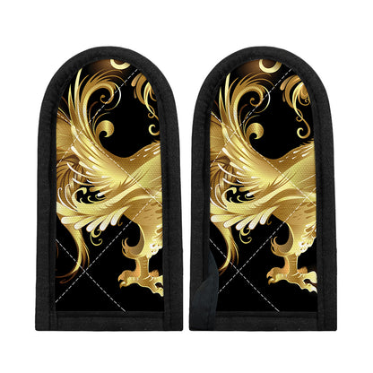 Golden Rooster Print Skillet Handle Cover
