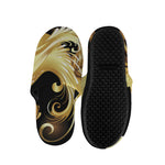 Golden Rooster Print Slippers