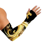 Golden Rooster Print Sun Protection Arm Sleeves