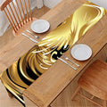 Golden Rooster Print Table Runner