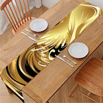 Golden Rooster Print Table Runner