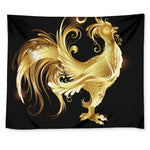 Golden Rooster Print Tapestry