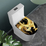 Golden Rooster Print Toilet Lid Cover