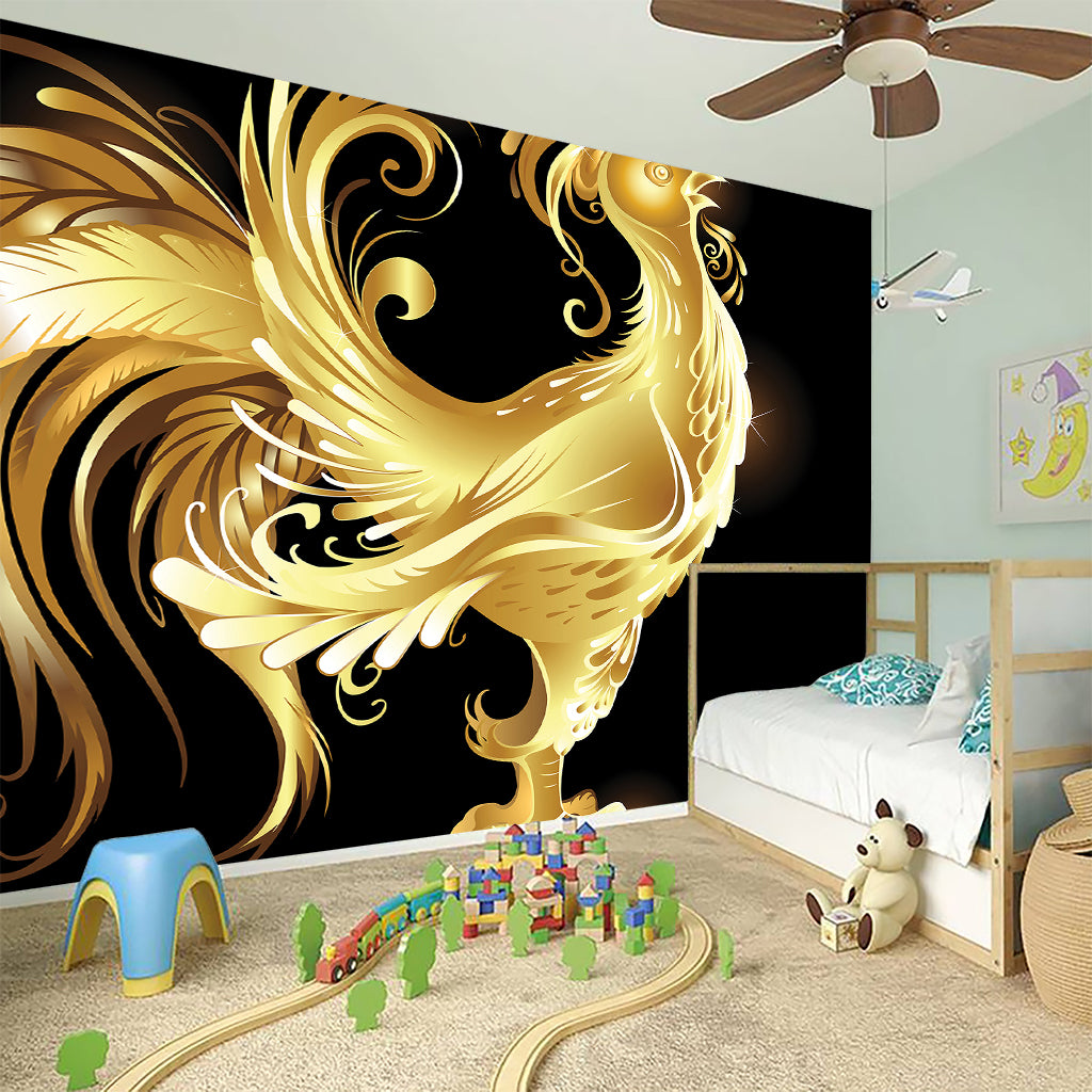 Golden Rooster Print Wall Sticker