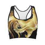Golden Rooster Print Women's Sports Bra