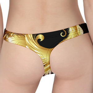 Golden Rooster Print Women's Thong