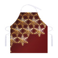Golden Snowflake Print Adjustable Apron