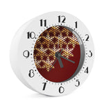 Golden Snowflake Print Alarm Clock