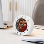 Golden Snowflake Print Alarm Clock