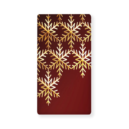 Golden Snowflake Print Baby Crib Sheet