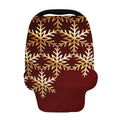 Golden Snowflake Print Baby Seat Cover