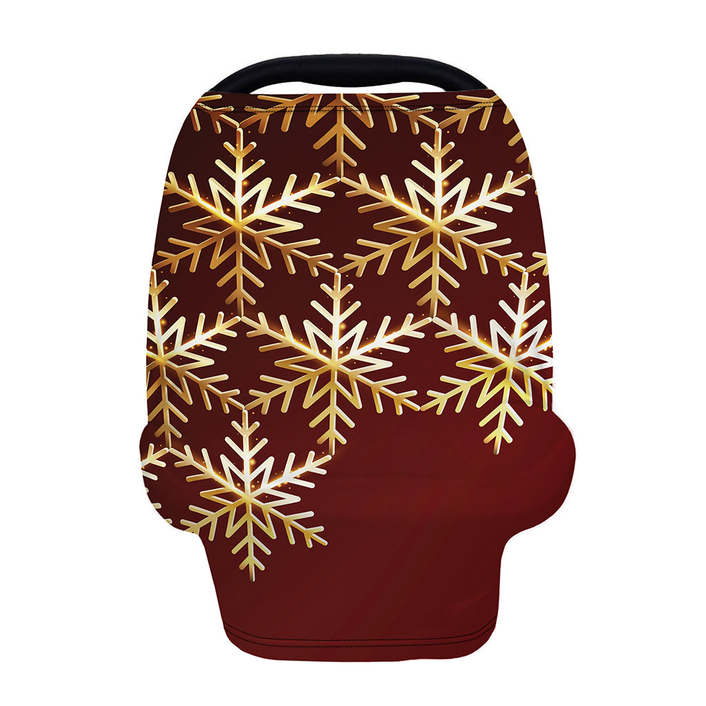 Golden Snowflake Print Baby Seat Cover