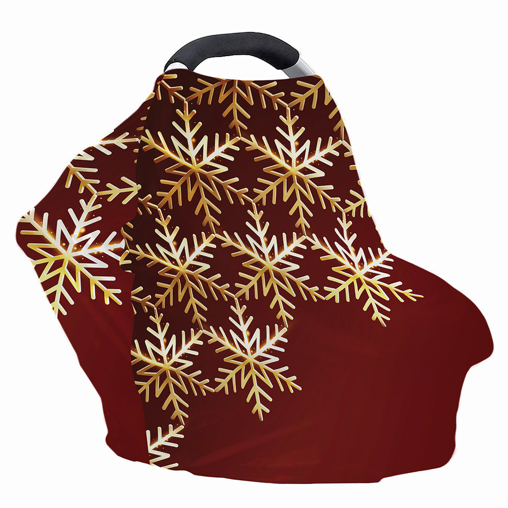 Golden Snowflake Print Baby Seat Cover