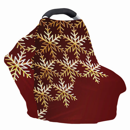 Golden Snowflake Print Baby Seat Cover
